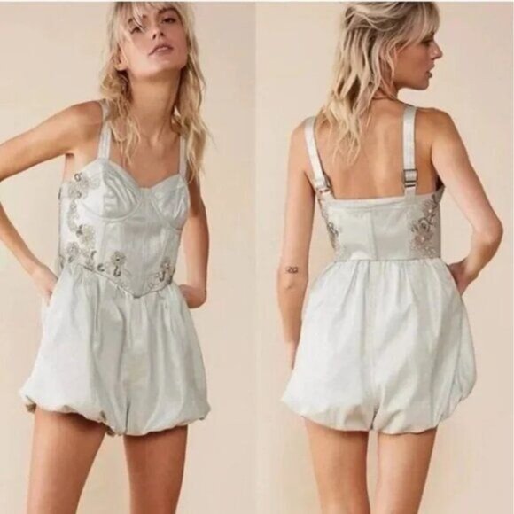 Free People Janelle Bubble Romper - 2 - Picture 2 of 10